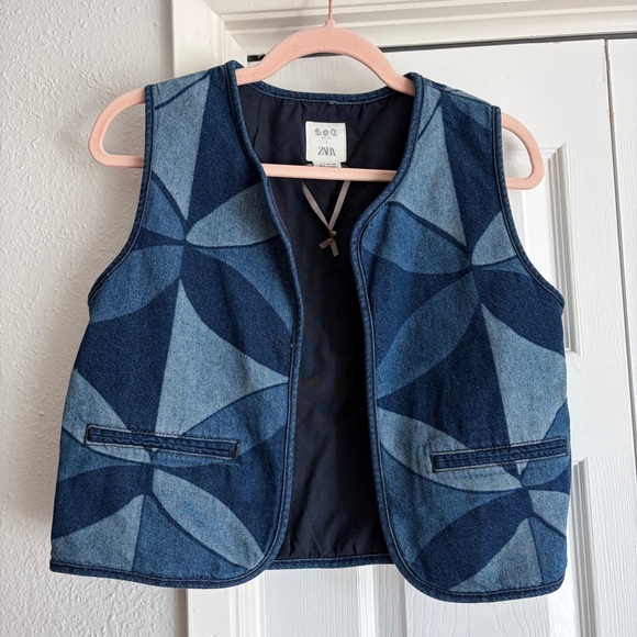 Sea New York Other - Sea New York x ZARA 11-12Y denim Jean quilted vest jacket
